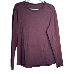LULULEMON T- Shirt 5 Year Basic Crew Neck Maroon Red Long Sleeve Men Size Medium